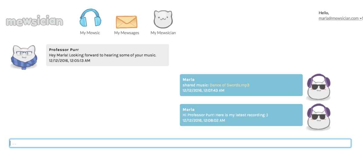 A screenshot of a messaging interface.